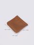 Litchi Embossed Coin Purse Brown PU For Daily, Cosmetic Bag, Organizer Bag, Lipstick Bag For Travel Mini Small Slim Bag