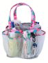 Quick Dry Mesh Shower Caddy, Hanging Shower Tote Bag Toiletry Bath Organizer Makeup Cosmetic Storage Bag Basket with 8 Storage Pockets for Home Gym Travel Dorm Bathroom Washing Bag Case with Handle