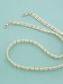 Two Tone Beaded Bag Strap
