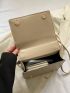 Crocodile Embossed Square Bag With Coin Purse