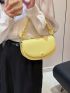 Minimalist Saddle Bag Flap Small Yellow Pu