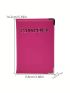 Letter Graphic Passport Case Bifold Neon Pink