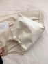 Rhinestone Decor Hobo Bag Chain Strap Large Capacity
