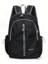 Medium Functional Backpack Letter Patch Decor