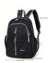 Medium Functional Backpack Letter Patch Decor
