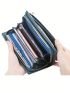 Letter Graphic Long Wallet Zipper RFID Blocking