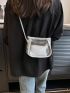 Mini Bucket Bag With Inner Pouch Contrast Binding PVC, Clear Bag