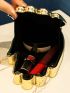 Mini Novelty Bag Hand Design Metallic Funky Chain