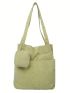 Small Shopper Bag With Coin Purse Minimalist, Clear Bag