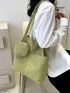 Small Shopper Bag With Coin Purse Minimalist, Clear Bag