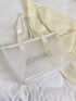 Large Beach Bag Letter Graphic Mesh Design Clear