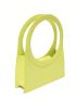 Double Round Handle Shoulder Bag Solid Color Lime