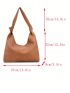 Medium Hobo Bag Solid Color Minimalist Style
