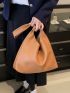 Medium Hobo Bag Solid Color Minimalist Style