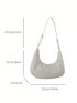 Medium Hobo Bag Solid Color Nylon