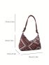 Geometric Pattern Hobo Bag Colorblock For Daily