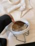 Mini Hobo Bag White Minimalist Top Handle