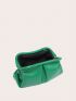 Medium Ruched Bag Green Minimalist Clutch Bag For Daily