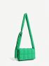Nylon Square Bag Quilted Pattern Adjustable Strap