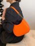 Neon-pink Crocodile Embossed Hobo Bag Funky Zipper Chain PU