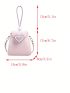 PU Satchel Bag Heart Decor Mini