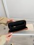 Lizard Embossed Long Wallet Elegant Zipper PU