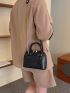 Mini Dome Bag Snakeskin Embossed Metallic PU Funky