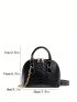 Mini Dome Bag Snakeskin Embossed Metallic PU Funky
