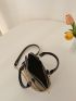 Mini Dome Bag Snakeskin Embossed Metallic PU Funky