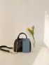 Mini Dome Bag Snakeskin Embossed Metallic PU Funky