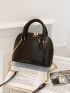 Mini Dome Bag Snakeskin Embossed Metallic PU Funky