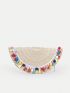 Pom Pom & Tassel Decor Straw Bag Vacation Zipper