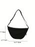 Medium Hobo Bag Solid Color Casual Style