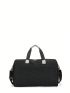 Flower Quilted Travel Bag Double Handle Black