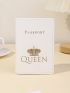Letter & Crown Graphic Passport Case For Travel