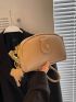 Classic Shoulder Bag Women Purse & Handbag Wide Fabric Solid Bag Ladies Daily Use Zipper PU