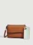 BIZwear Contrast Binding Flap Square Bag