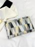 Geometric Pattern Envelope Bag Flap PU Fashionable