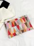 Geometric Pattern Envelope Bag Flap PU Fashionable