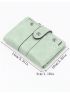 Green Small Wallet Stitch Detail With Zipper For Daily