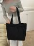 Polyester Shopper Bag White Magnet Minimalist