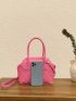 Fashion Argyle Handheld Clip Bag Simple Satchel Bag For Women