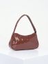 Medium Hobo Bag Solid Color Top Handle Minimalist Style