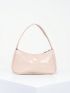 Medium Hobo Bag Solid Color Top Handle Minimalist Style