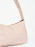 Medium Hobo Bag Solid Color Top Handle Minimalist Style