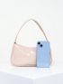 Medium Hobo Bag Solid Color Top Handle Minimalist Style
