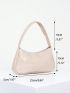 Medium Hobo Bag Solid Color Top Handle Minimalist Style