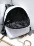 Oversized Classic Backpack Hollow Out Detail