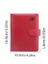 Airplane Pattern Burgundy Passport Case For Travel