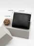 Letter Embossed Detail Small Wallet For Men